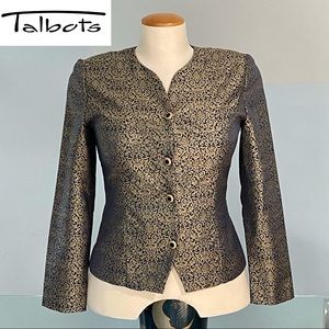 Stunning Talbots metallic gold design Size 14 jacket